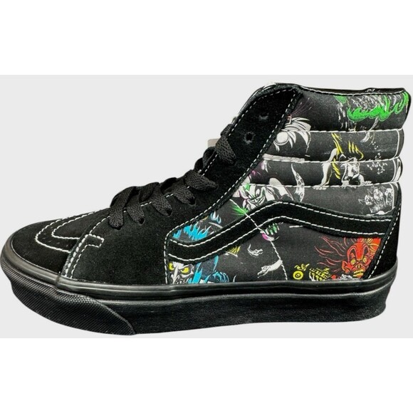 Vans X Disney 100th Villains Sk8 Hi Sneakers Shoes Black Mens 4.5 Womens 6 New - Picture 1 of 9